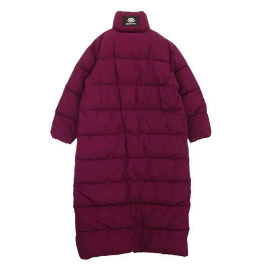 BALENCIAGA バレンシアガ 594908 TYD36 中綿 パファー ロング コート ジャケット パープル系 42【中古】