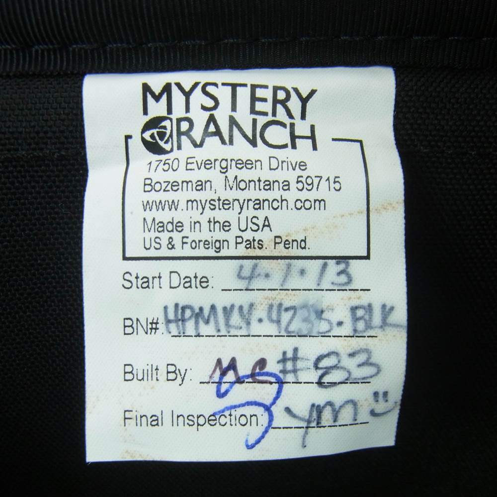 MYSTERY RANCH ミステリーランチ HIPMONKEY ヒップモンキー 3WAY ショルダー バッグ ウエストバッグ ブラック系【中古】