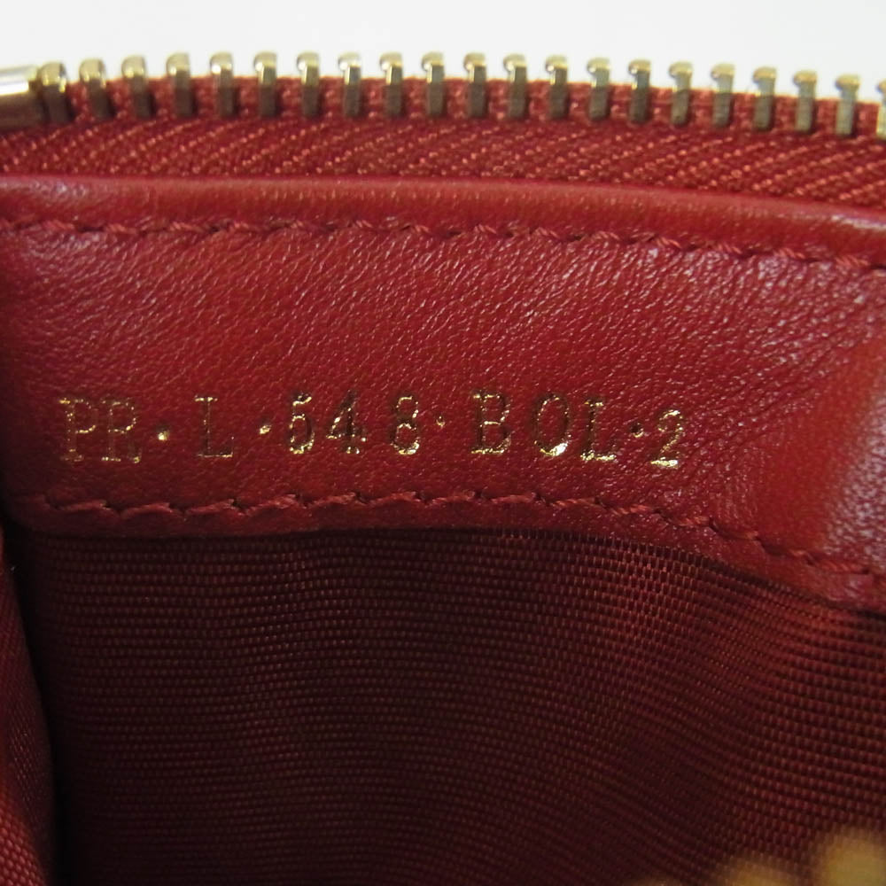 VALENTINO ヴァレンティノ ロックスタッズ レザー コインケース カードケース パスケース 小銭入れ レッド系【中古】