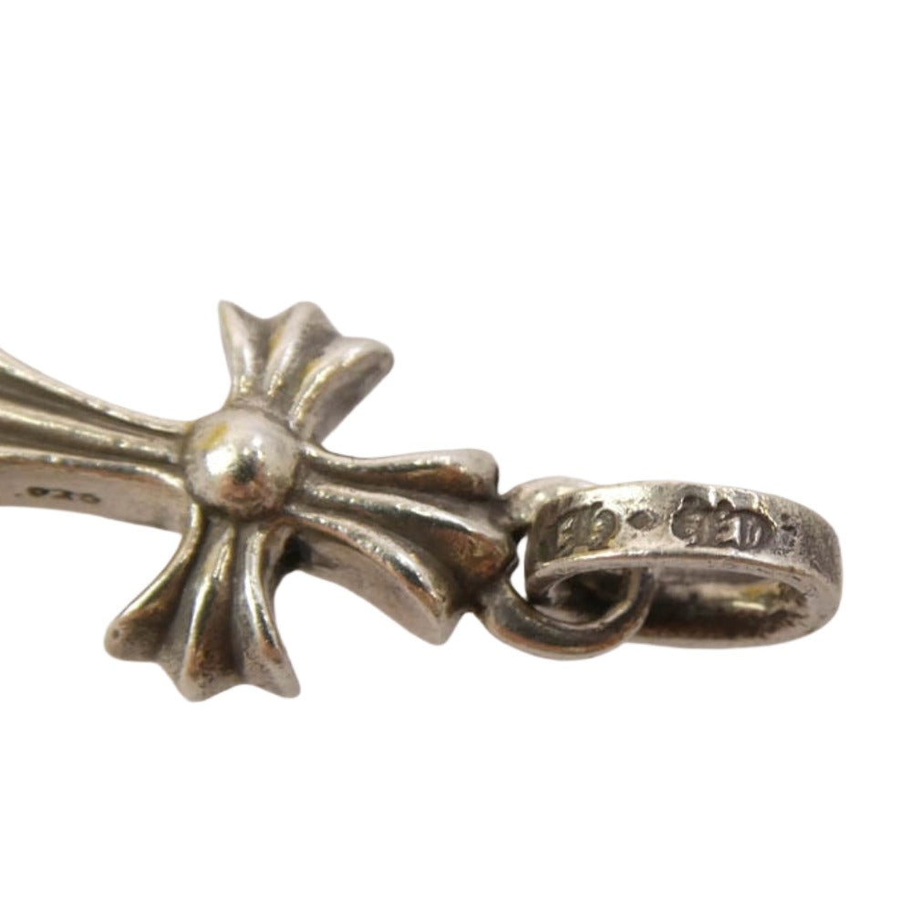 CHROME HEARTS クロムハーツ(原本無) CRS BBYFAT P BLKDIA ベイビーファットクロス パヴェブラックダイヤ ペンダントトップ シルバー系【中古】