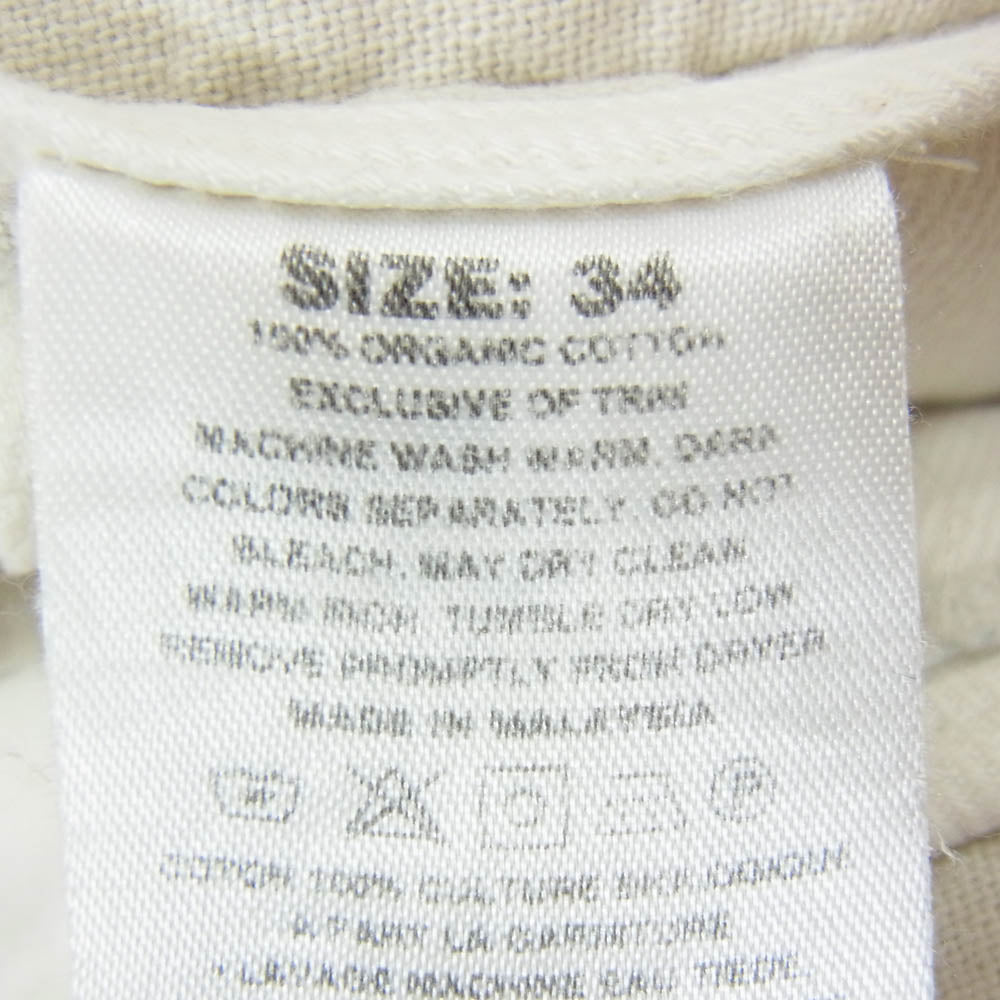 patagonia パタゴニア S8 55453 2タック オーガニック コットン パンツ オフホワイト系 34【中古】