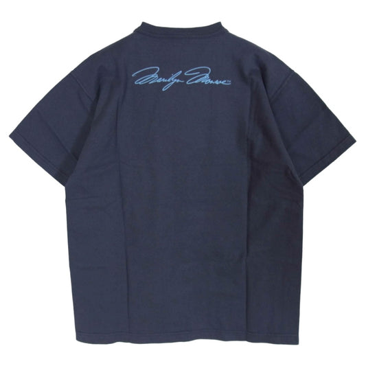 TOY'S McCOY トイズマッコイ TMC2313 M.MONROE TEE A SMILS IS THE BEST MAKE UP マリリンモンロー プリント Tシャツ 半袖カットソー ダークネイビー系 M【中古】