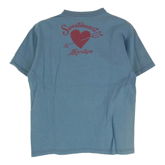 TOY'S McCOY トイズマッコイ TMC2310 PIN UP GIRL マリリンモンロー プリント Tシャツ 半袖カットソー ブルー系 M【中古】