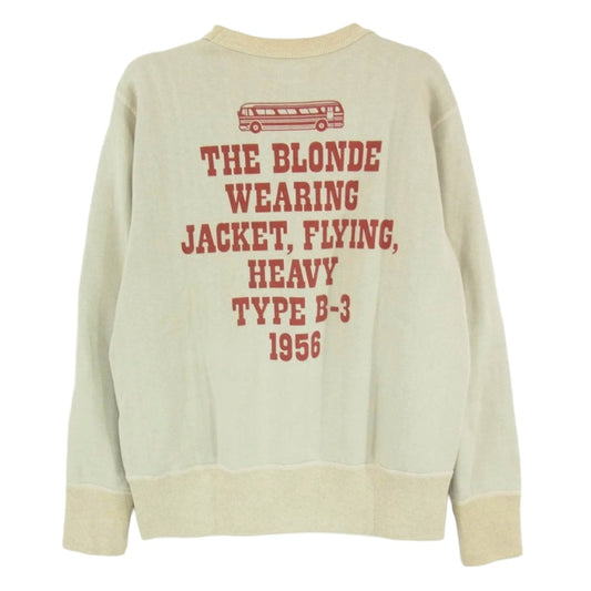 TOY'S McCOY トイズマッコイ TMC2267 THE BLONDE GRACE'S DINER マリリン・モンロー プリント スウェット トレーナー ベージュ ベージュ系 38【中古】