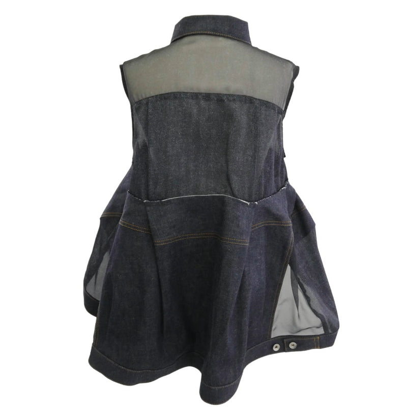 Sacai サカイ 25SS 25-07715 Denim Mix Shirt INDIGO デニムミックス