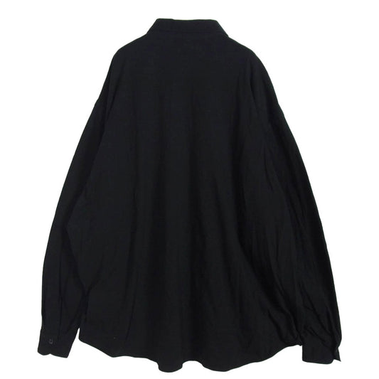 COMOLI コモリ 25SS B01-05040 ジャージ コモリシャツ 長袖 シャツ ブラック系 2【新古品】【未使用】【中古】