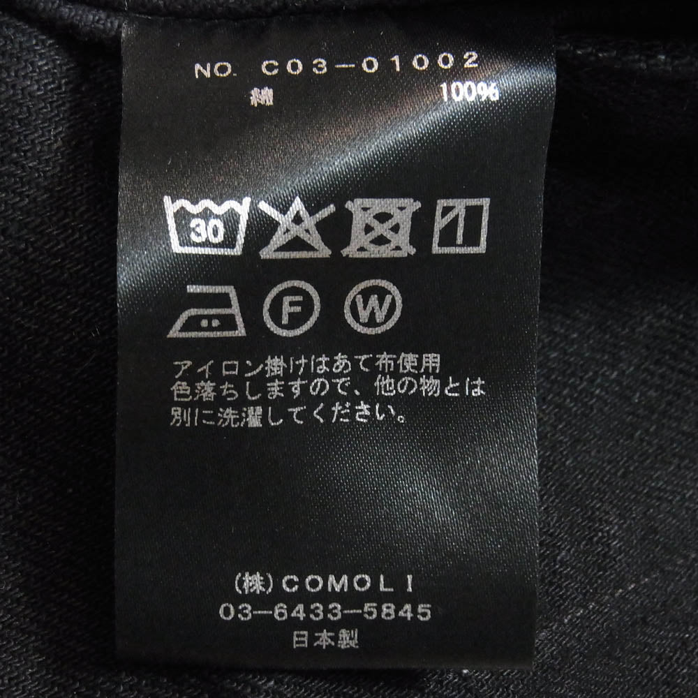 COMOLI コモリ 25AW C03-01002 BLACK DENIM WORK JACKET ブラック デニム ワークジャケット ブラック系 3【中古】