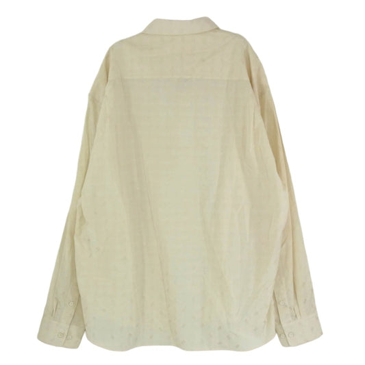 MARNI マルニ 25SS CUMU0348A0 GEOMETRIC JACQUARD SHIRT ジオメトリック ジャカード 長袖 シャツ ベージュ系 46【新古品】【未使用】【中古】