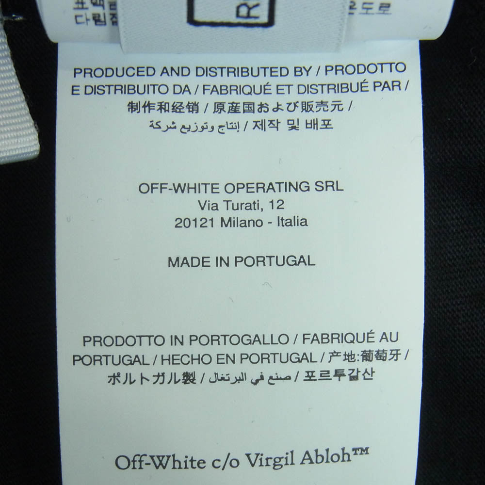 OFF-WHITE オフホワイト OMAA161F24JER002 Arrow Printed Crewneck T-Shirt アロープリント ロゴ 半袖 Tシャツ ブラック系 XL【中古】