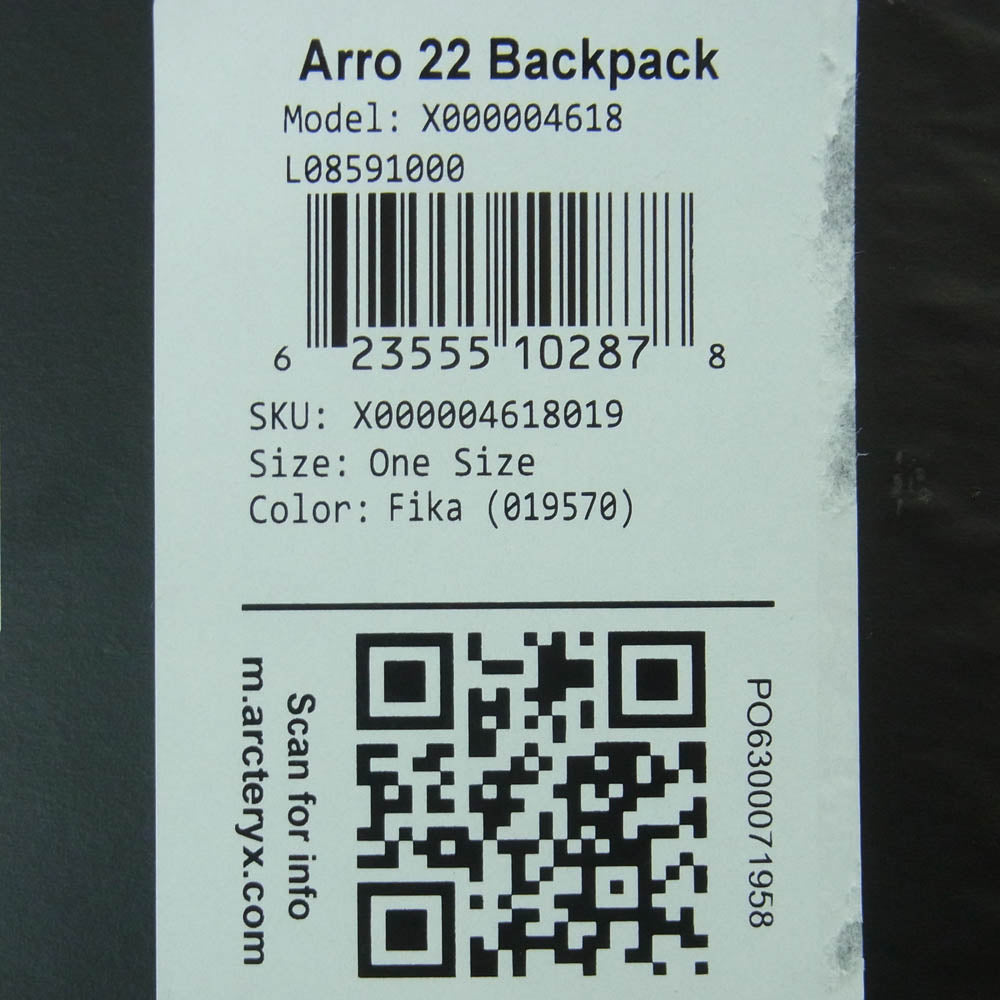 ARC'TERYX アークテリクス X000004618 Arro 22 Backpack アロー バックパック オレンジ系 ブラック系 Fika【極上美品】【中古】