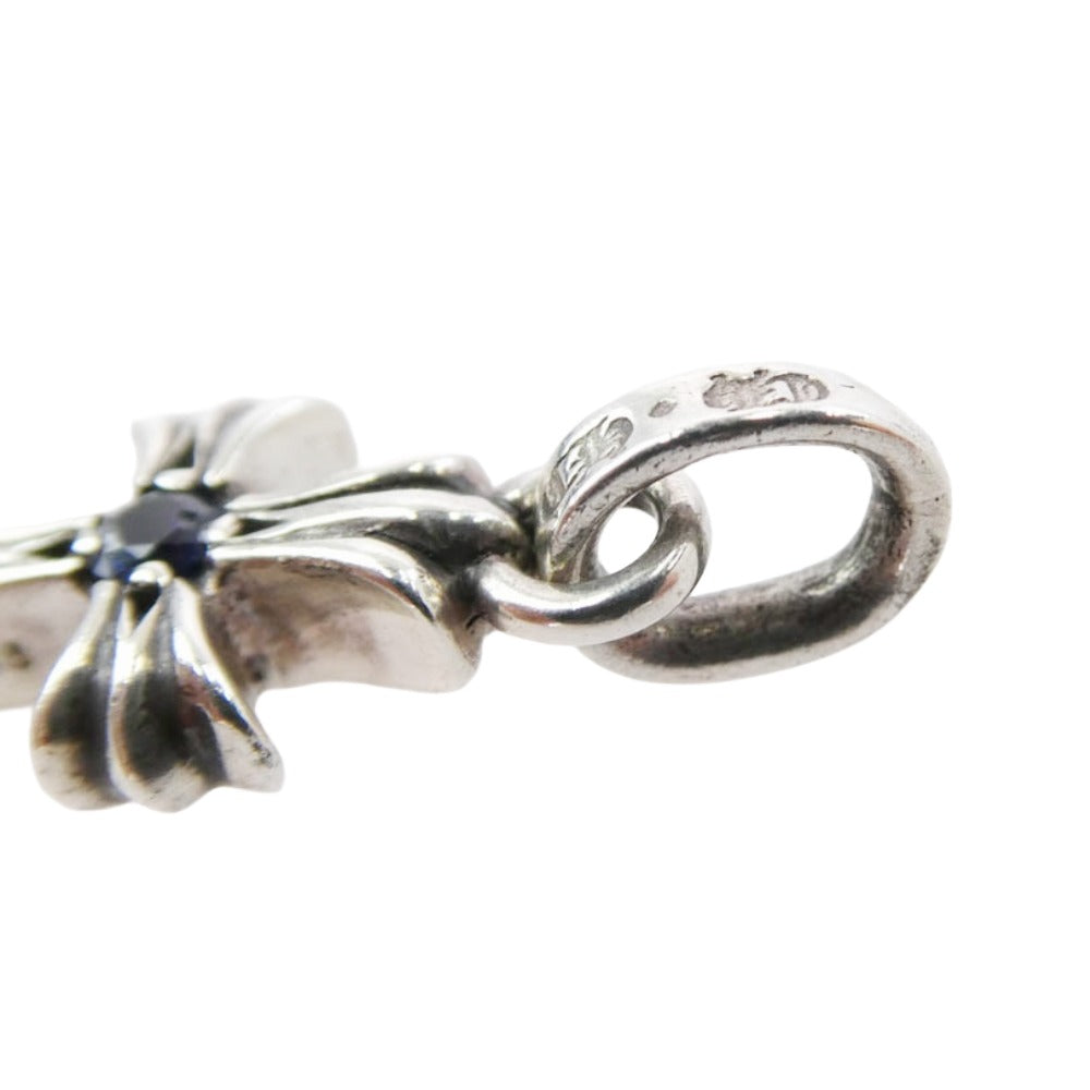 CHROME HEARTS クロムハーツ(原本無) CRS BBYFAT SAP ベイビーファット チャーム 両面サファイア ペンダントトップ シルバー系 ブルー系【中古】