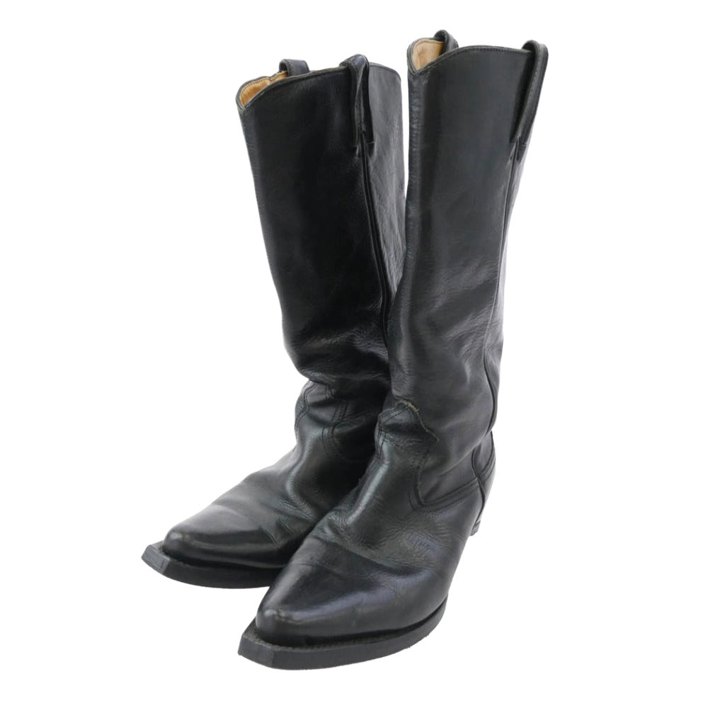 希少初期マルジェラ期隠しヒールウエスタンブーツ ブラックレザー MAISON MARGIELA メゾンマルジェラ 初期 隠しヒール ウエスタン ブーツ