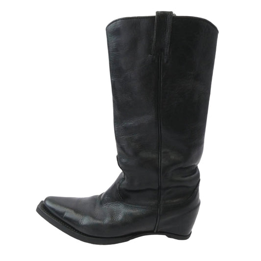 MAISON MARGIELA メゾンマルジェラ 初期 隠しヒール ウエスタン ブーツ ブラック系 38【中古】