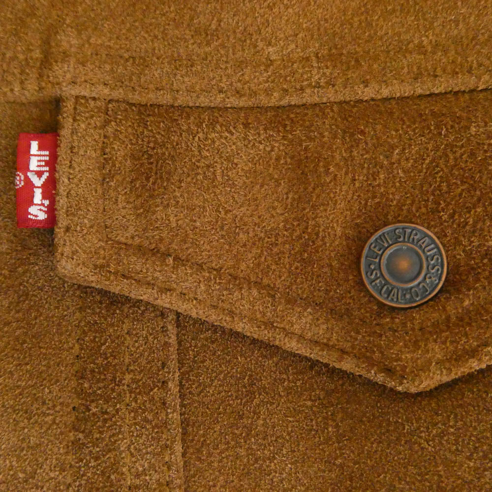 Levi's リーバイス 25SS PREMIUM プレミアム 別注 TYPE III スエード トラッカー ジャケット ブラウン系 XXL【中古】