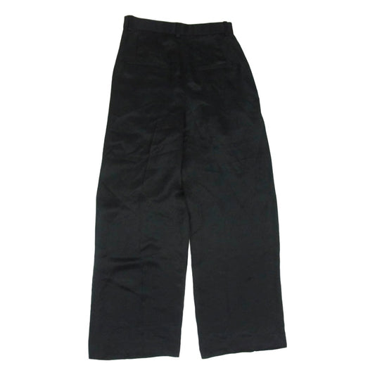 ヘヨン ボトムス 無地 トリアセテート ワイド スラックス ブラック系 S【中古】