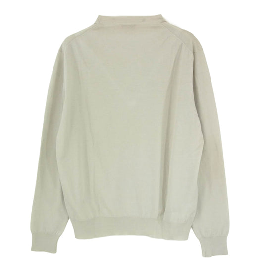 HERMES エルメス 国内正規品 ウール クルーネック ハイゲージ ニット ベージュ系【中古】