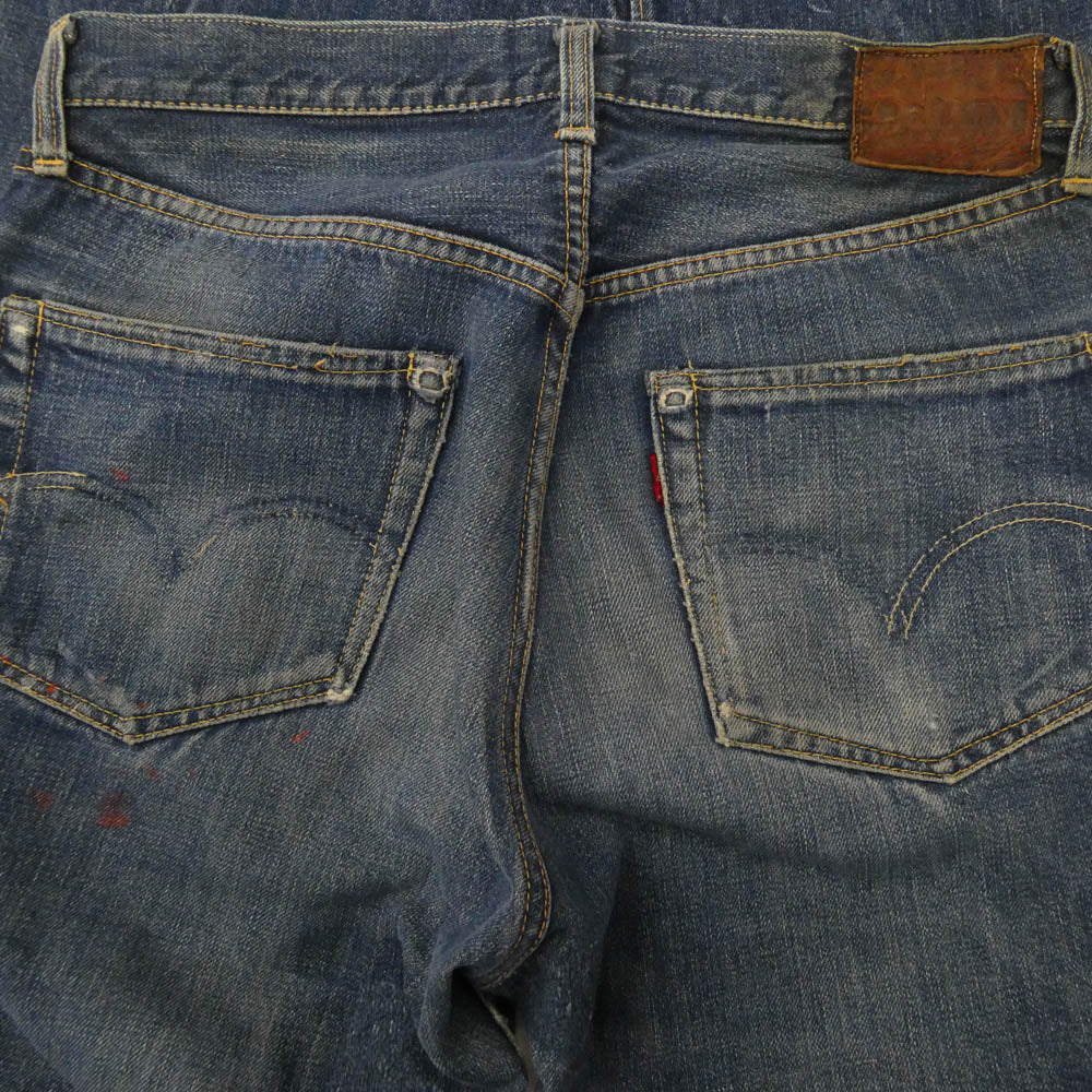 Levi's リーバイス ヴィンテージ 50s 1953モデル 501XX 両面均等V 鉄製銅メッキリベット 通常R センターループ インディゴブルー系 W30inch程度【中古】