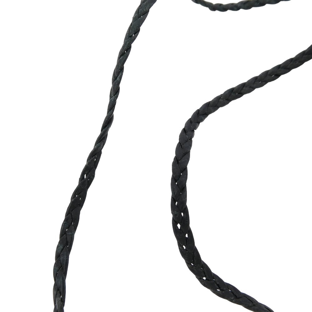 CHROME HEARTS クロムハーツ(原本無) CH CRS SML CL スモールCHクロス クリンプト ボロチップ レザーブレード ネックレス シルバー系 ブラック系 表記なし【中古】