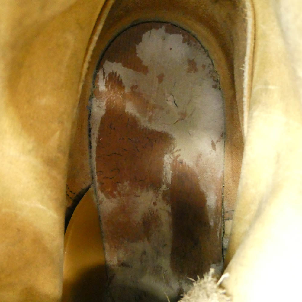 RED WING レッドウィング 8167 USA製 Classic Round Toe 半円 犬タグ スエード ブーツ ブラウン系 7.5【中古】