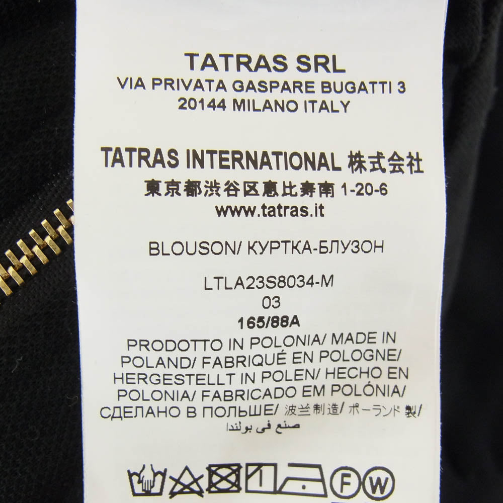 TATRAS タトラス LTLA23S8034-M NAMIE ナミー ノーカラー ブルゾン ジャケット ブラック系 03【中古】