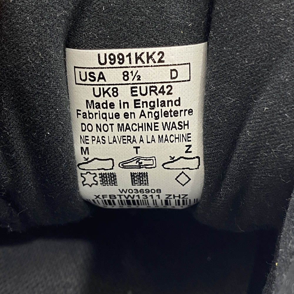 NEW BALANCE ニューバランス U991KK2 フェイクバスターズ鑑定済 英国製 991V2 Triple Black トリプルブラック ローカットスニーカー ブラック系 8.5【中古】