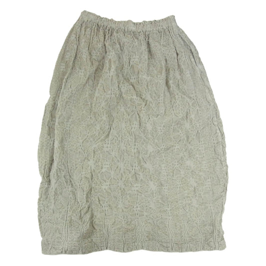 ISSEY MIYAKE イッセイミヤケ 23AW MI34FG763 me ミー カリフラワーフロッキー加工 スカート グレー系 サイズ表記無【中古】