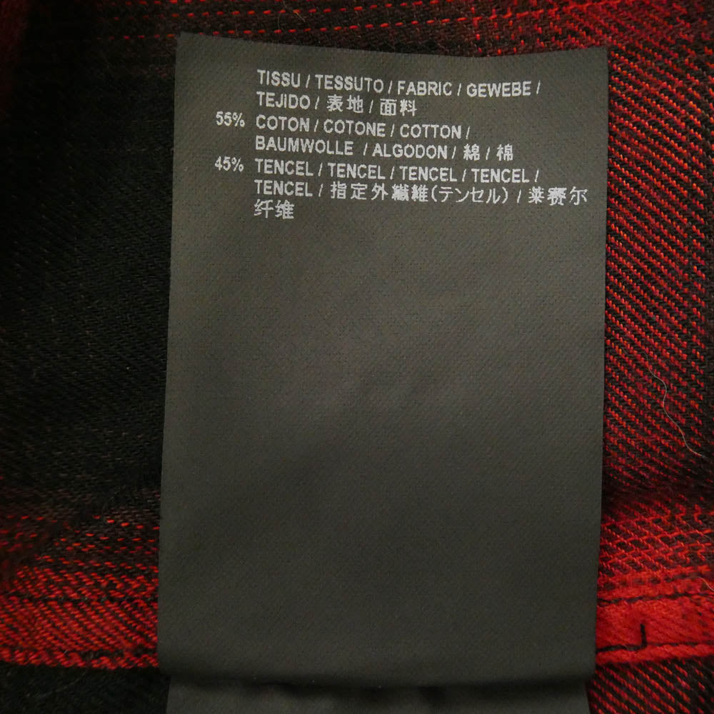 SAINT LAURENT サンローラン 16AW 455166 Y729B エディ期 オンブレチェック 長袖 シャツ レッド系 39【中古】