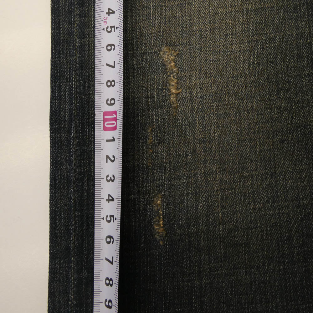 DIOR HOMME ディオールオム 133D016TX995 JAKE ジェイク ヴィンテージ加工 ボタンフライ ストレートスリム スキニー デニム パンツ インディゴブルー系 33【美品】【中古】