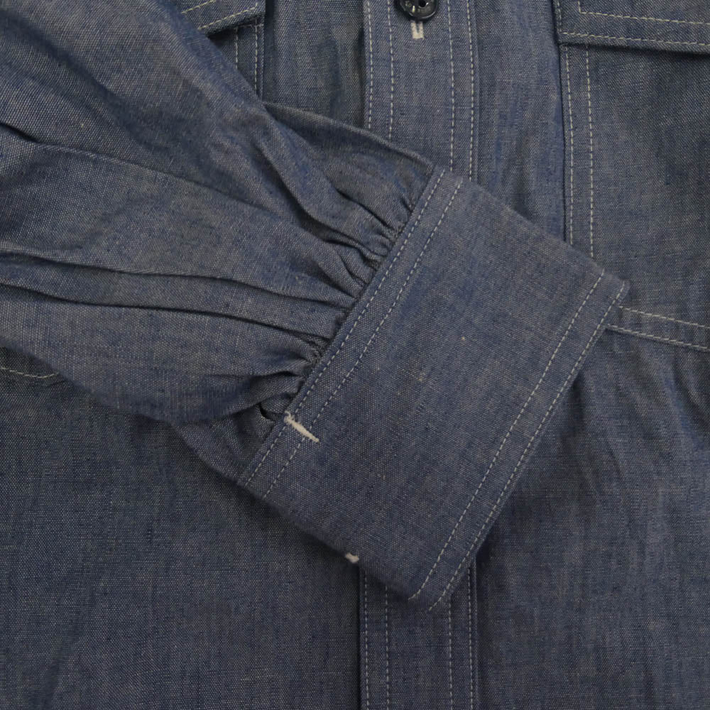 HYKE ハイク 221-15158 シャンブレー シャツ パンツ セットアップ ライトブルー系 1 SMALL【中古】