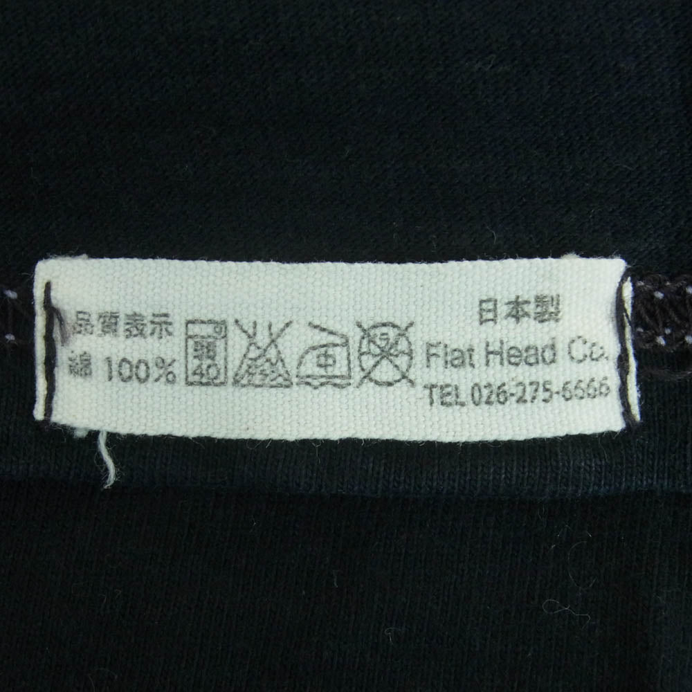 THE FLAT HEAD ザフラットヘッド MONSTERS GARAGE モンスターズ ガレージ クルーネック 半袖 Tシャツ ブラック系 38【中古】