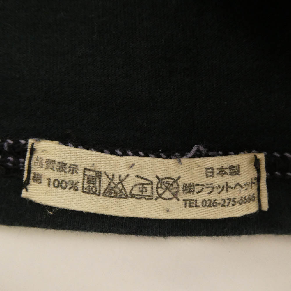 THE FLAT HEAD ザフラットヘッド SUPER HONEY スーパーハニー クルーネック 半袖 Tシャツ ブラック系 38【中古】