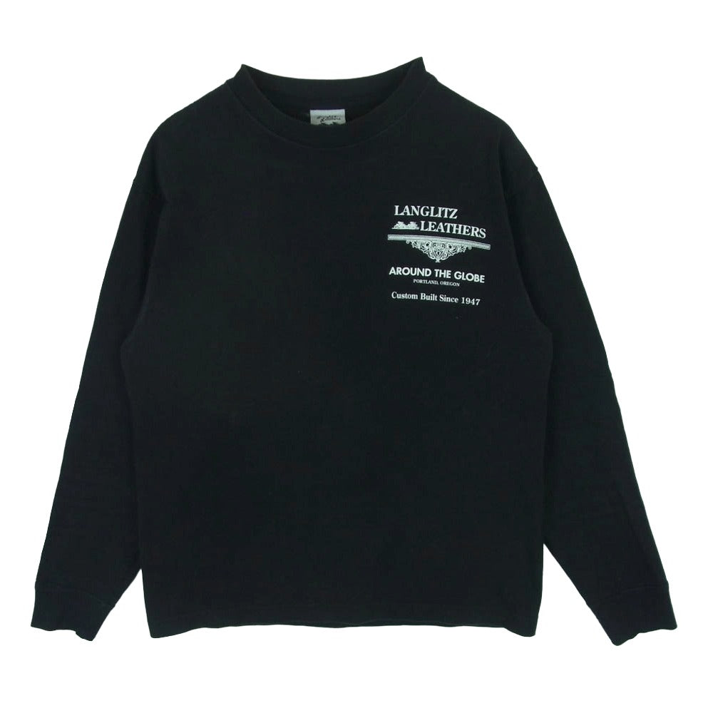 LANGLITZ LEATHERS ラングリッツレザーズ ロゴプリント 長袖 Tシャツ 