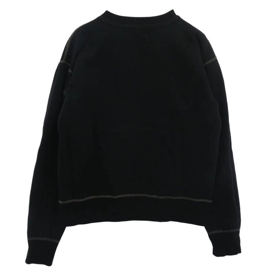 The REAL McCOY'S ザリアルマッコイズ BUCO ブコ モーターサイクル 前V クルーネック スウェット トレーナー ブラック系 M【中古】