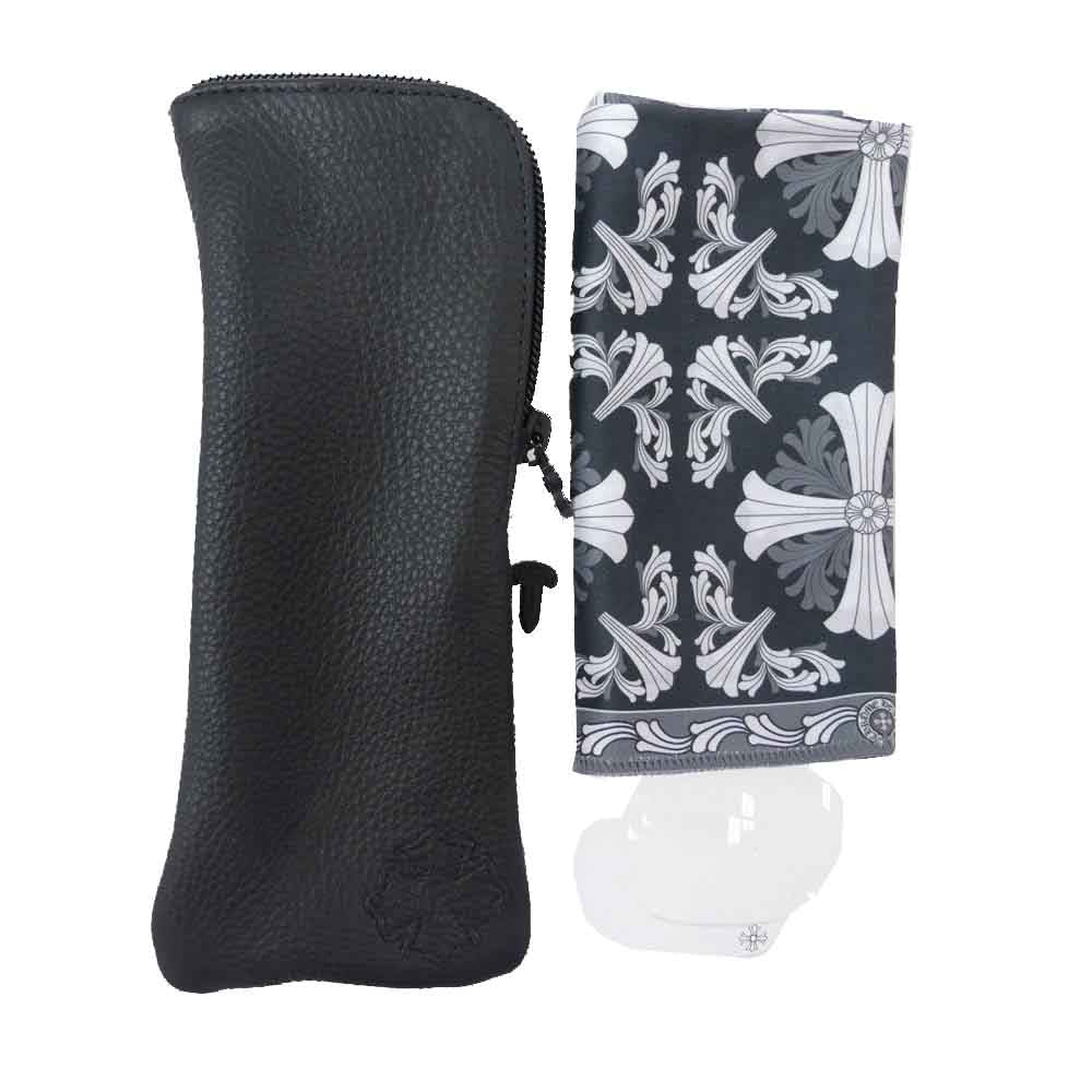 CHROME HEARTS クロムハーツ(原本無) FUN HATCH-A クロステンプル クリアレンズ サングラス アイウェア 眼鏡 ブラック系 54□18-148【中古】