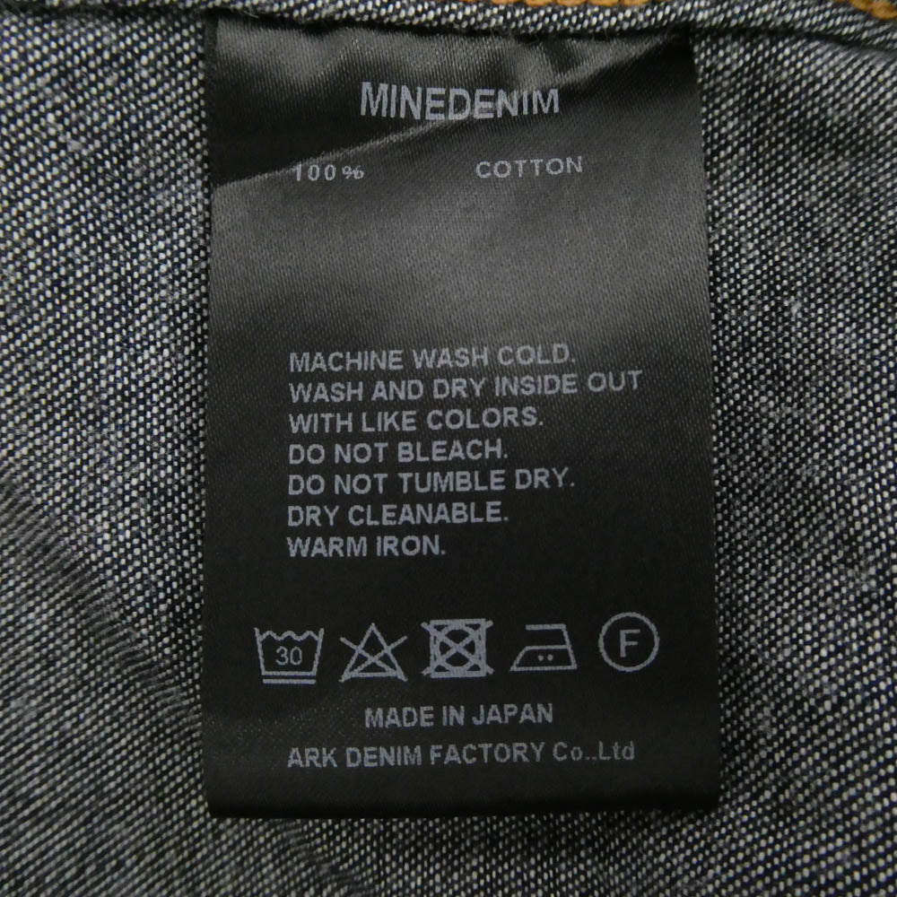 MINEDENIM マインデニム WST-501-81-013-9 5.5oz Western SH OWS ストレッチ素材 デニム ウエスタン 長袖 シャツ インディゴブルー系 1【中古】