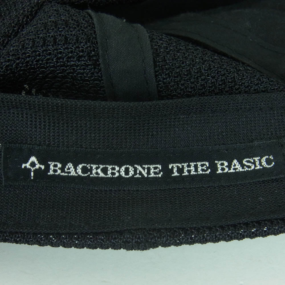 BACKBONE バックボーン BB10FW-G100K レザー パッチワーク メッシュ トラッカー キャップ ブラック系 F【中古】