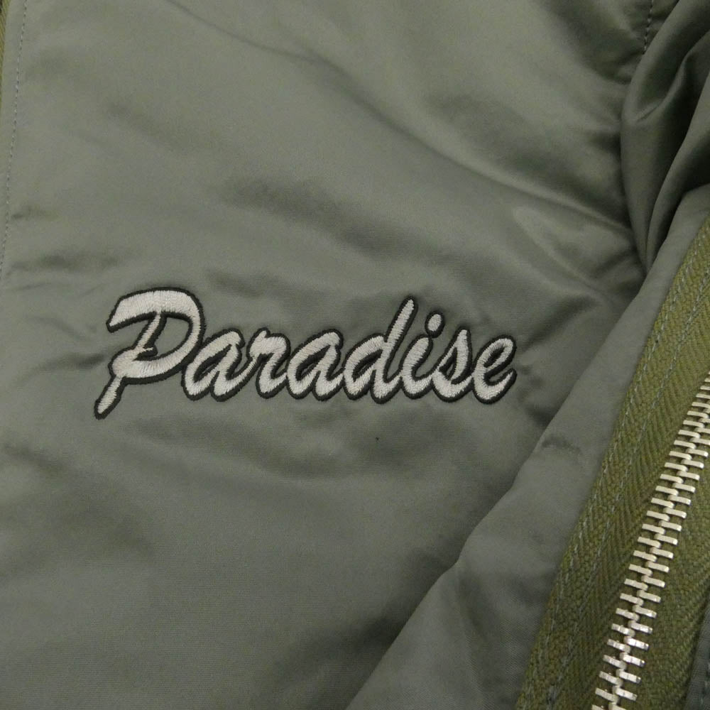 WACKO MARIA ワコマリア 25AW 25FW-WMO-ML03 MA-1 FLIGHT JACKET ゼブラ柄切替 フライトジャケット ブルゾン カーキ系 オレンジ系 S【中古】