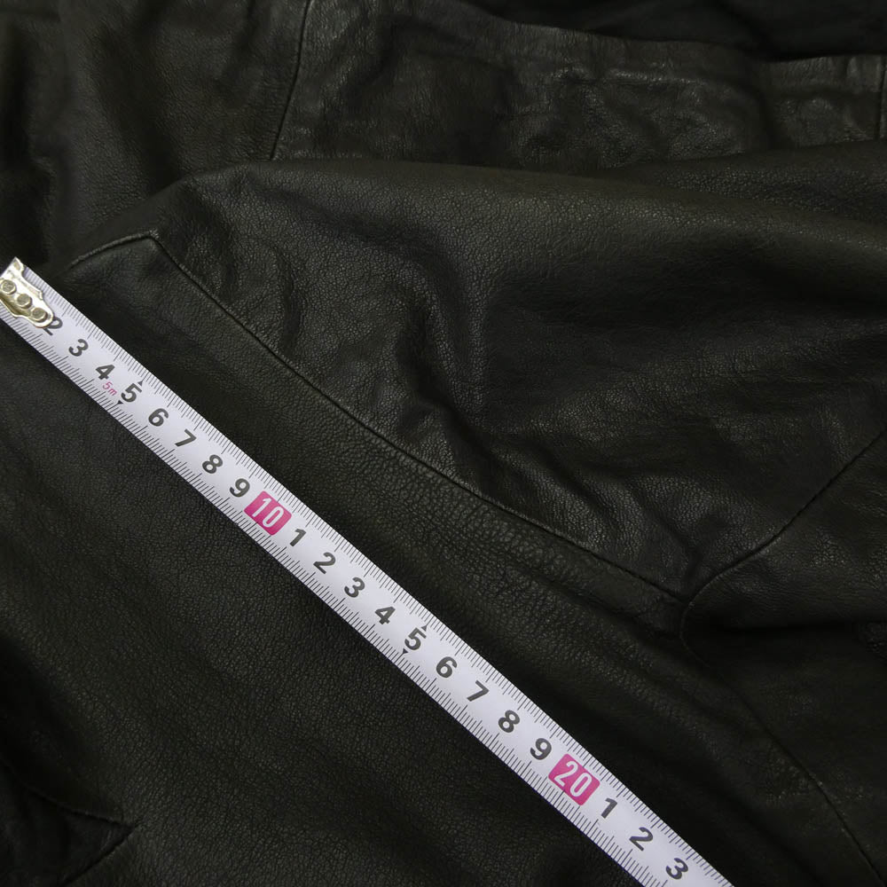 ボリスビジャンサベリ 956734 シープレザー シュリンク加工 シングル ライダースジャケット ブラック系 XS【中古】