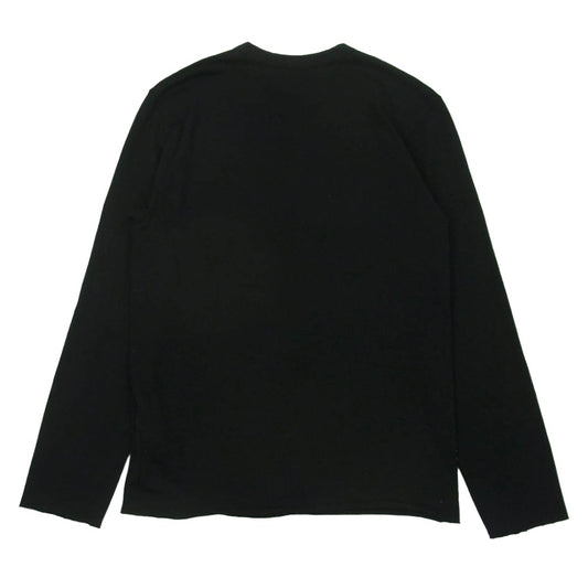 COMME des GARCONS HOMME PLUS コムデギャルソンオムプリュス 02AW AD2002 PG-T015 四つの黒期 BLACK ブラック ロゴプリント ウール 長袖 カットソー Tシャツ ブラック系 サイズ表記なし【中古】