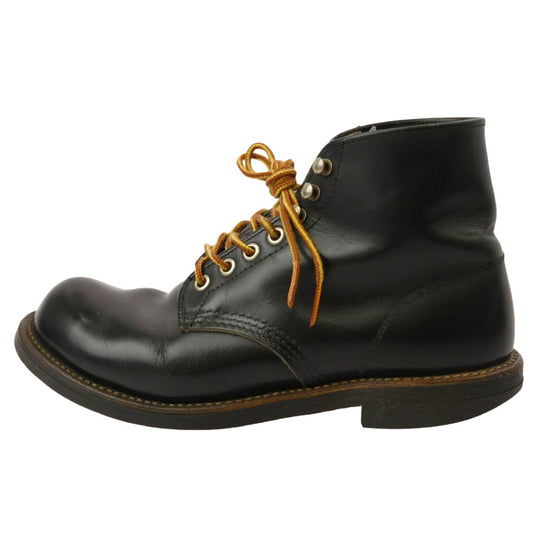 RED WING レッドウィング 8153 羽タグ プレーントゥ ブーツ ブラック系 US6.5D【中古】