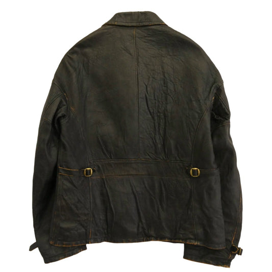 VISVIM ビズビム 23AW 0123205014002 UNO RIDERS JKT IT ベジタブルタンニングラムレザー ライダース レザー ジャケット ブラック系 3【新古品】【未使用】【中古】