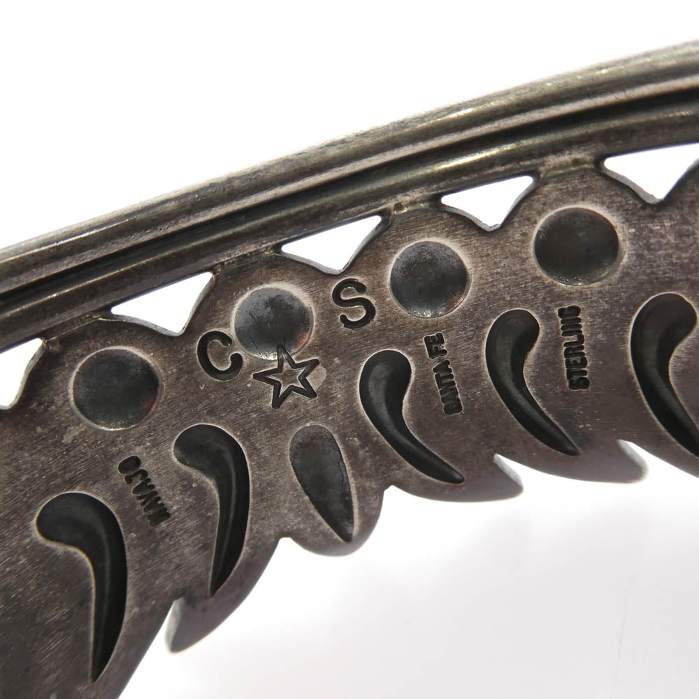 Cody Sanderson コディサンダーソン Navajo ナバホ Repo Feather Inward レポフェザー インワード バングル シルバー系【中古】