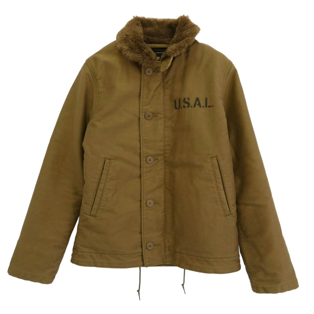 ALPHA アルファ 20521-414 N-1 USAL ステンシル ロゴ プリント ファー