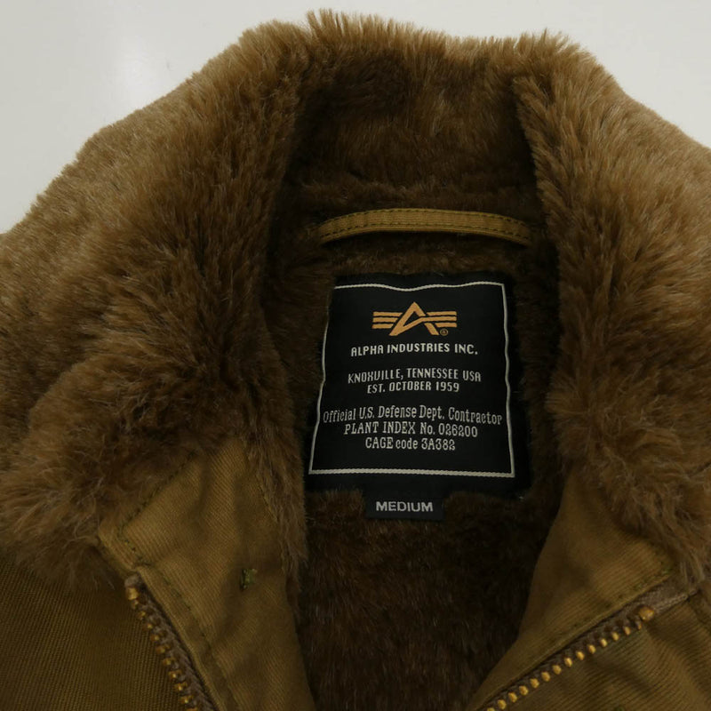 ALPHA アルファ 20521-414 N-1 USAL ステンシル ロゴ プリント ファー