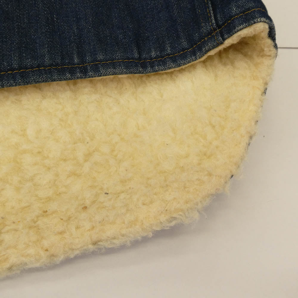 ヴィンテージ 80s USA製 Come on strong 裏ボア デニム ワーク ベスト インディゴブルー系 L【中古】