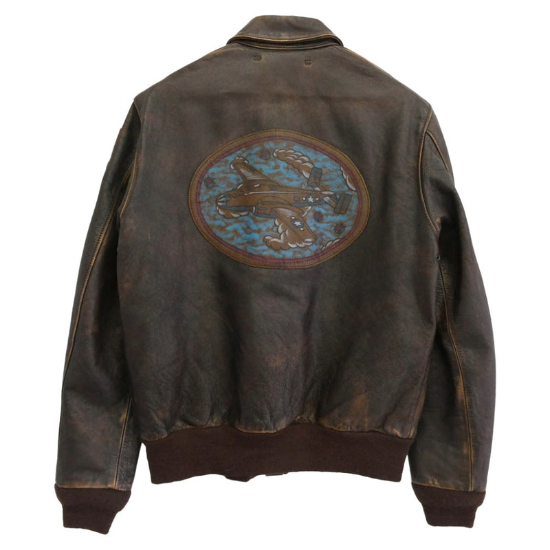 AVIREX アヴィレックス 6151092 A-2 487th REVIVAL 牛革 カウレザー