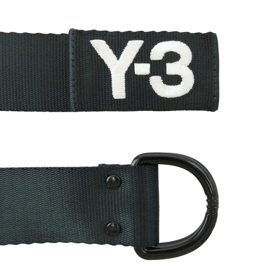 Y-3 Yohji Yamamoto ワイスリー ヨウジヤマモト ロゴ刺繍 ダブルリング ロングベルト ブラック系 L【中古】