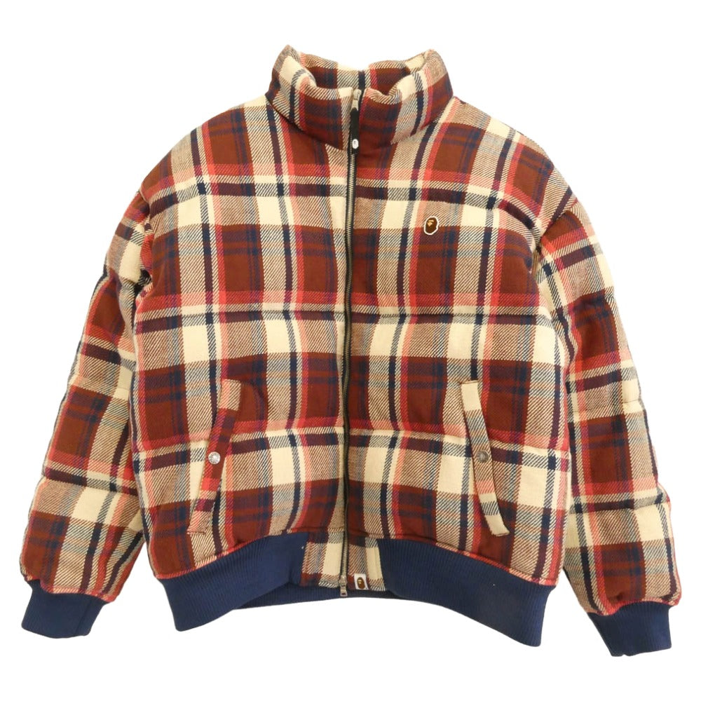 美品 BATHING APE/エイプ ラブジェネ チェック柄ジップパーカーS ,人気