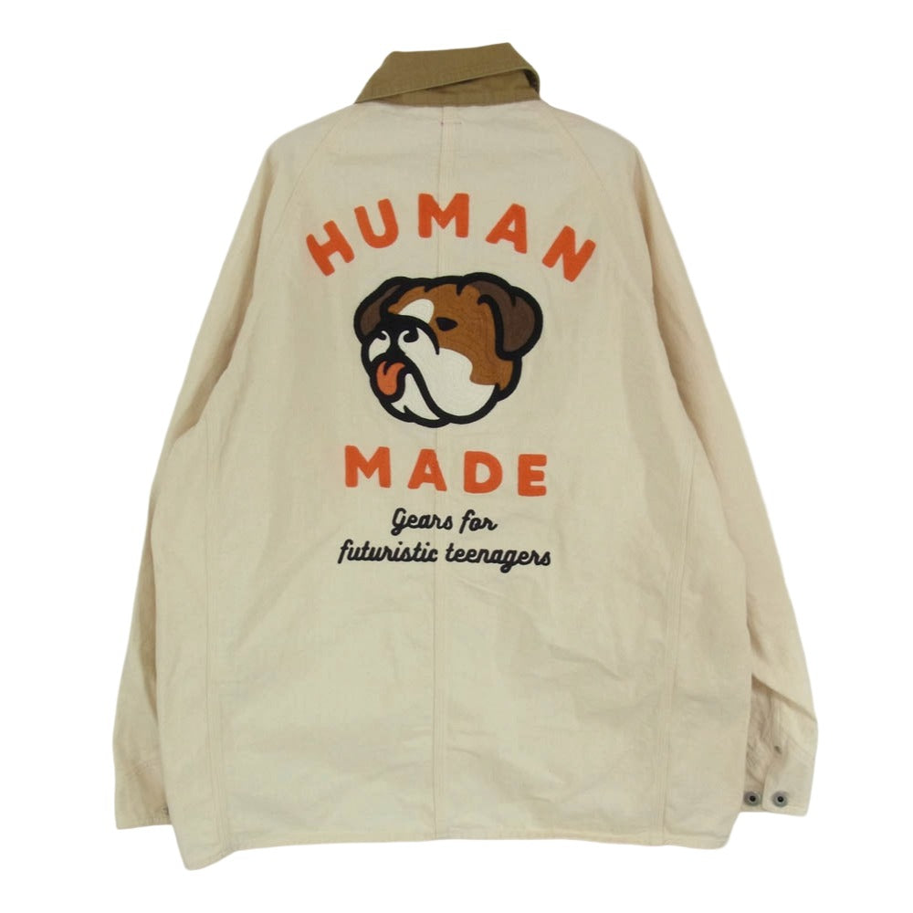 HUMAN MADE ホワイトカバーオール メンズ ヒューマンメイド カバーオールジャケット ホワイトデニム L