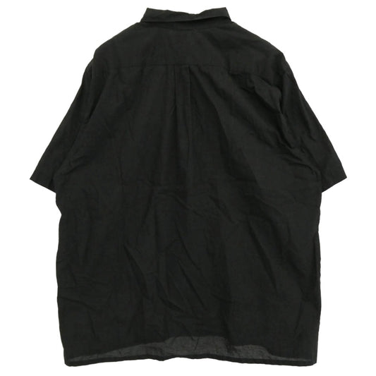 COMOLI コモリ Z01-02017 KHADI コットン 半袖オープンカラーシャツ 半袖シャツ ブラック系 2【中古】